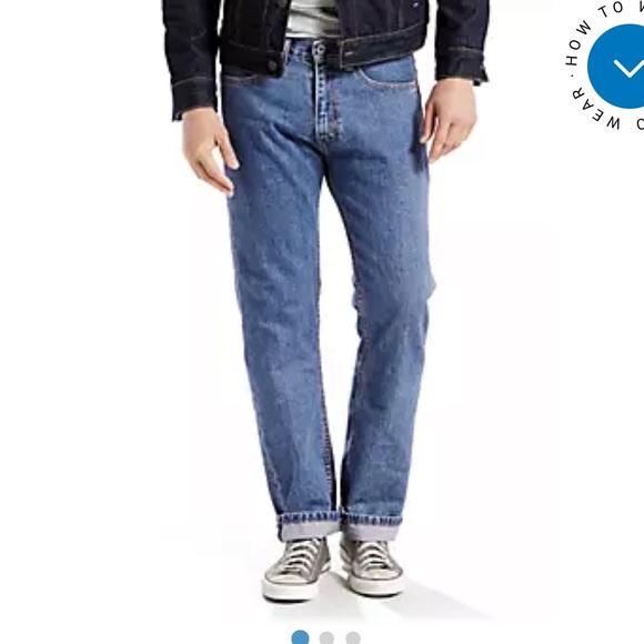 Levi's Other - Levi's Blue Straight Jeans Medium Wash 505